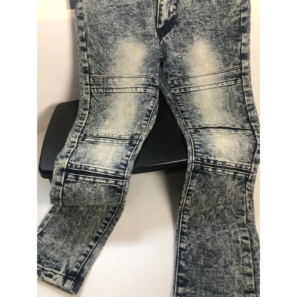 Phat Farm Boys Size 8 Skinny Stretch Jeans‎ Blue Acid Wash Denim Teen
